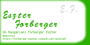 eszter forberger business card